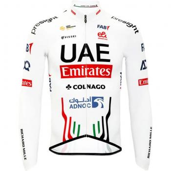 UAE Team Emirates 2024 Primapelle Langarmshirt Weiß