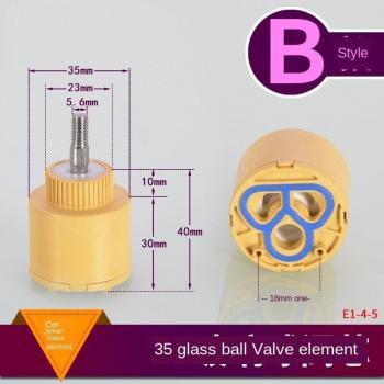 Grifo de Lavabo Vidrio 35/40 con Válvula Mezcla Fría, Balancín Cascada y Brazo Bola