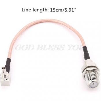 F-Typ Weibliche Jack zu CRC9 Männlich Rechter Winkel RG316 Pigtail Kabel 15cm für HUAWEI Modem