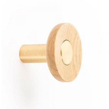 Colgador Zoot Ø90 mm de Latón Oscuro Cepillado y Roble (12 unidades)