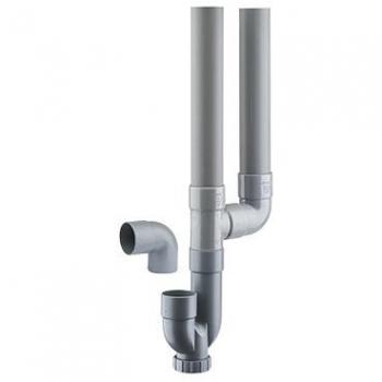 Siphon double machine à laver Ø40 sortie horizontale NOYON & THIEBAULT