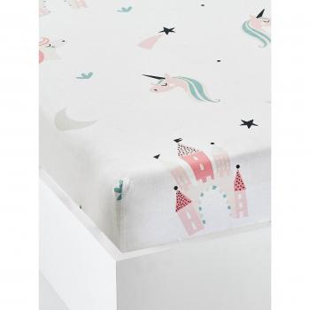 Girls' Unicorn Fantasy Fitted Sheet