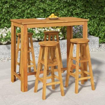 Mesa y Taburetes Altos PROLENTA PREMIUM para Jardín 5 Pzas