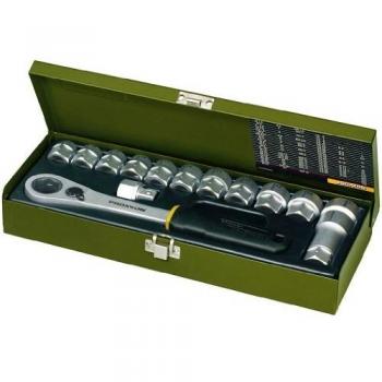 Proxxon 23 604 2223604: Carraca Pasante 1/2 con 14 piezas metálicas