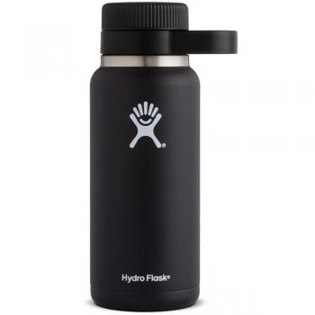 Hydro Flask 32 oz FlexCap Breiter Mund Schwarzer Stil Unisex