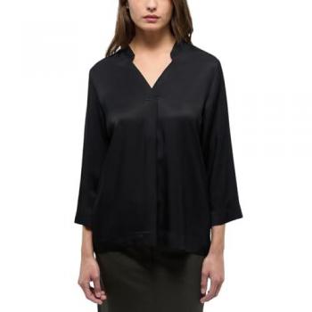 ETERNA Longbluse Entspanntes Design, Damen, Gr. 42, schwarz