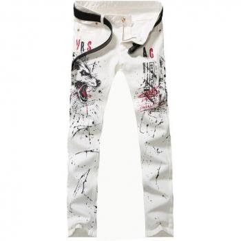 Pantalones Ajustados Otoño Invierno Hombre en Mezclilla