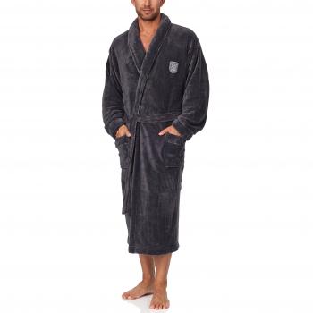 L&L Peignoir Veste d'Intérieur Homme LL0041 (Graphite, L)