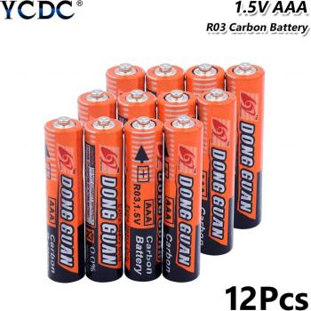 12×AAA 1,5 V Zink‑Kohlenstoff‑Batterien HR03 UM4 LR03 MN2400 – geeignet für MP3