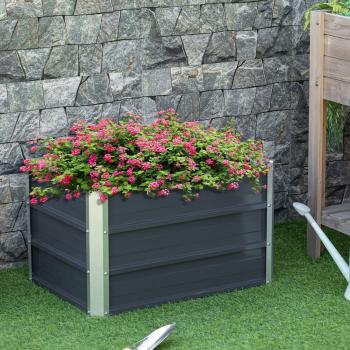 Elevated Metal Planter for Gardening: Outsunny Raised Bed