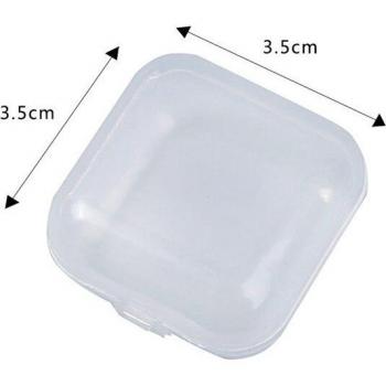 Mini contenants de stockage en plastique transparent avec couvercle, 1,10 pièces