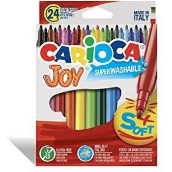 SCATOLA 24 PENNARELLI JOY LAVABILI COLORI ASSORTITI CARIOCA