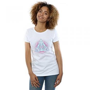 Katoen Harry Potter T‑shirt – Neon Deathly Hallows