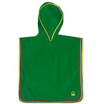 Bambino Accappatoio Poncho Benetton, Taglia Unica (85x85 cm), 100% Cotone, 38