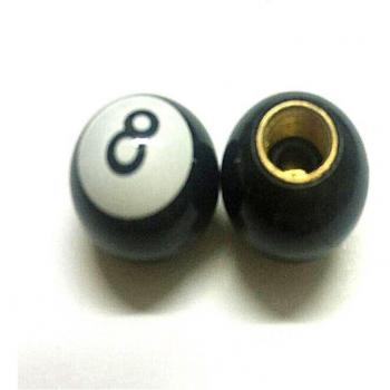 No. 8 Black Smiley Eye Tire Valve Caps