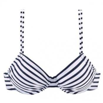 Venice Beach Bügel-Bikini-Top »Summer«, mit Doppelträgern  weiß-marine-gestreift  Cup D