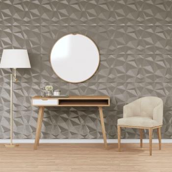 3D Wall Panels, 24 pcs, Concrete Grey, 50x50 cm, XPS, 6 m², Diamond, vidaXL