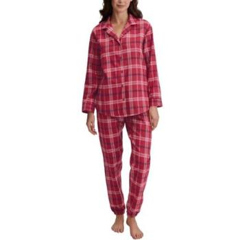 CALIDA Gemütlicher Flanell-Pyjama im Karo-Design