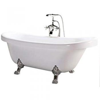 Vintage‑Badewanne Simba 170 × 80 cm – Akzent in Silber, maritimes Design