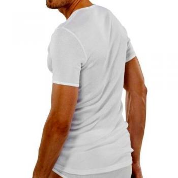 SCHIESSER Herren T-Shirt doppelripp 2er Pack, Farbe: Weiß, Größe: 9/3XL, atmungsaktiv