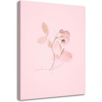 Tableau Fleur Rose Chic 40x60