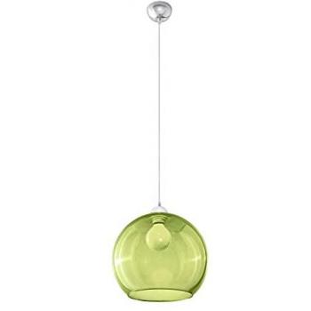 Licht-Erlebnisse Pendelleuchte, Kugel Schirm, grün