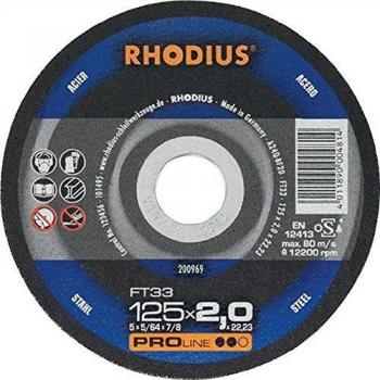 RHODIUS PROline FTK33 Freihandtrennscheibe 125 x 3,0 mm für Stahl