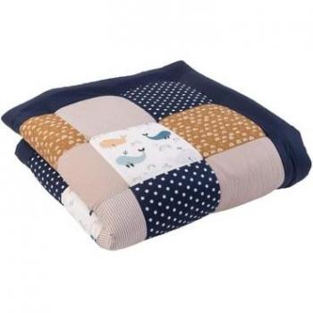 Tapis d'éveil bébé baleines 120x120 cm
