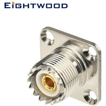Adaptador UHF/SO239 Hembra Coaxial, 10 Piezas, Montaje en Panel de 4 Orificios