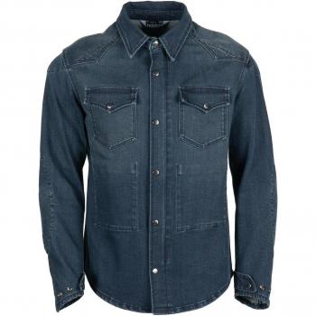 Chemise moto toile coton armalith Helstons Vince Dirty Bleu 2XL