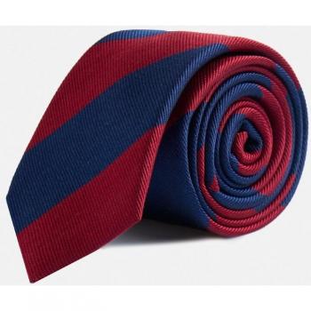 Corbata para niños de Silbon: rojo, rayas regimentales