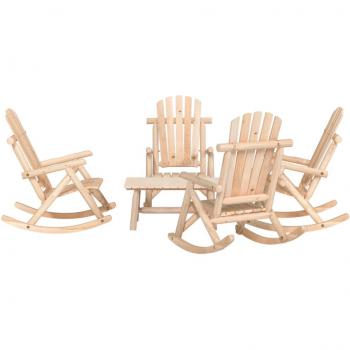 Patio set bois épicéa – 5 pièces, mobilier de terrasse