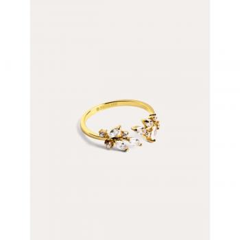 Anillo Singularu Buganvilla Elegante con Oro 18 Kt