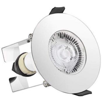 Evofire ILDLFR70D018 Chrome Downlight, Fire‑Resistant, GU10, Insulation Guard