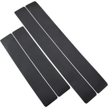 Protecciones de arañazos de fibra de carbono para alféizar de puerta del coche