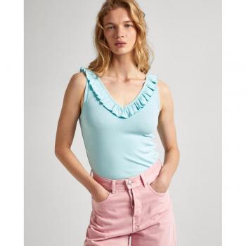 Pepe Jeans V-Shirt »LEIRE« aqua blue
