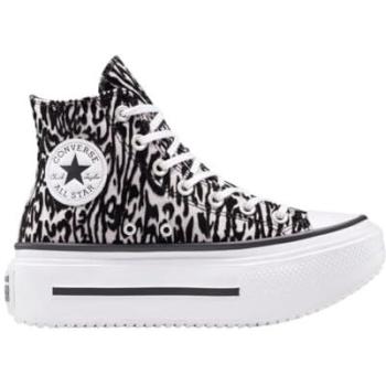 Converse Chuck Taylor All Star Lift Double Stack Platform Scarpe Leopard Donna Alta Nero One Size