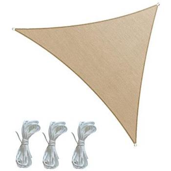 Vela parasole triangolare 3x3x3 mt in polietilene beige, anti UV