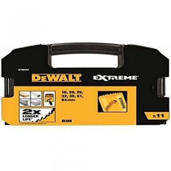 Set de scies cloches Bi‑Métall Extreme DeWALT – Kit d’électricien, mallette 11 pcs