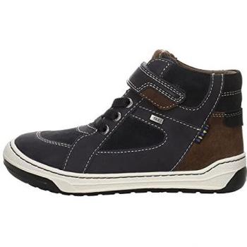 Lurchi Jungen Barney-Tex Hohe Sneaker, Blau (Größe 32)