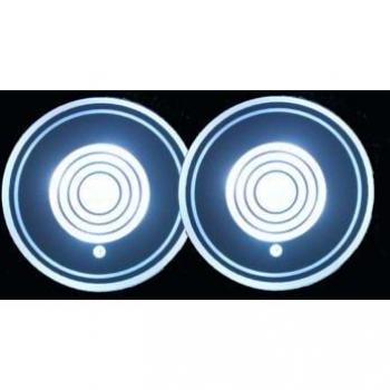2Pcs RGB Color Changing Car Cup Coasters