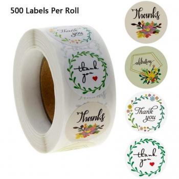 500 Pcs Floral Heart Envelope Seals for Thank You Notes