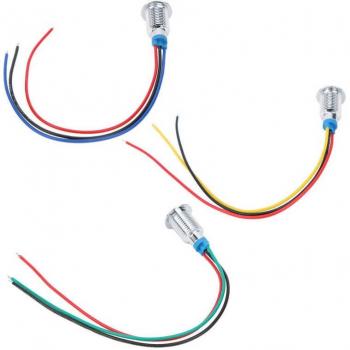 4er Set runde LED-Lampen, vorverdrahtet, wasserdicht, 2-Farben, 10mm, 110-220V