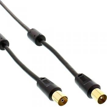 Câble coaxial Premium InLine 1 m Noir