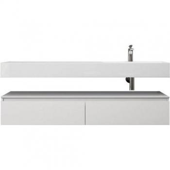 Doporro Badmöbel Set: 150 cm Waschtisch + Unterschrank – Mineralguss‑UP