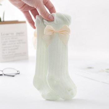Breathable Solid Color Knee High Socks for Babies