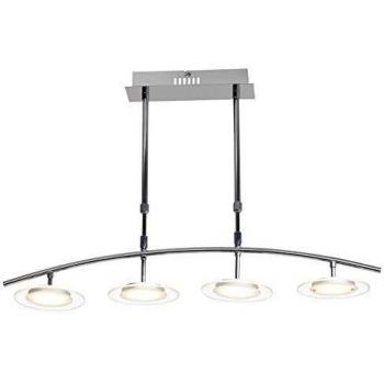 Brillant Hanjo LED-Pendel – 4 Flammen, 1400 lm, 3000 K, verstellbare Höhe, chrom/weiß/matt