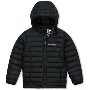 Columbia Powder Lite II Kinder Winterkapuzenjacke Schwarz S