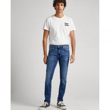 Pantalón Vaquero Stanley Azul con Textura Desgastada – 28/32