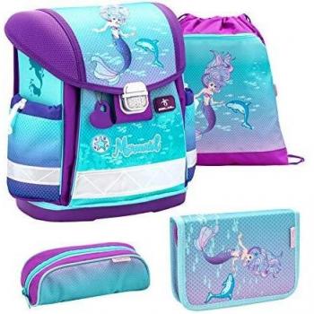 Belmil Schulranzen Set 4-teilig ergonomischer Schulranzen Mädchen 1. Klasse 2. Klasse 3. Klasse